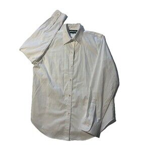 Lauren Ralph Lauren Women's Button-Down Shirt Non-Iron, Size M Long Sleeve white